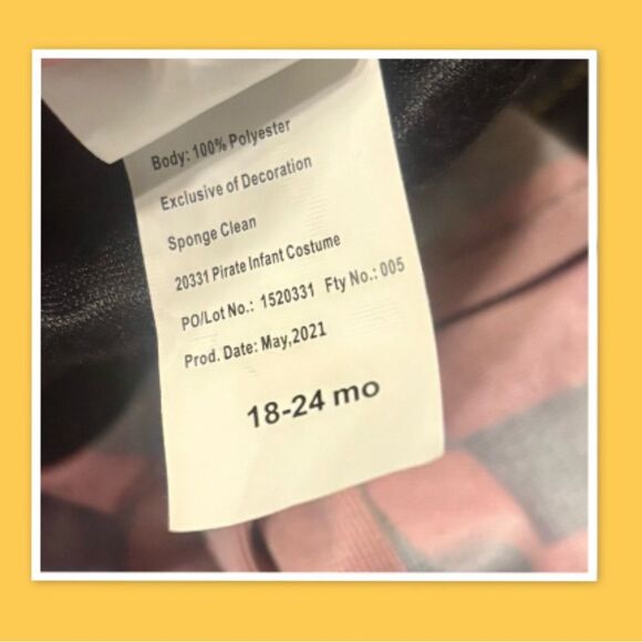 Spooktacular Creations Toddler Pirate Halloween Costume Warm Velour - Picture 3 of 3